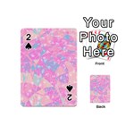 Pink Blue Peach Color Mosaic Playing Cards 54 Designs (Mini)