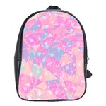 Pink Blue Peach Color Mosaic School Bag (XL)