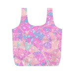 Pink Blue Peach Color Mosaic Full Print Recycle Bag (M)