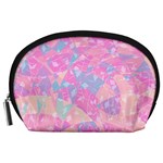 Pink Blue Peach Color Mosaic Accessory Pouch (Large)