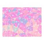 Pink Blue Peach Color Mosaic Double Sided Flano Blanket (Mini) 
