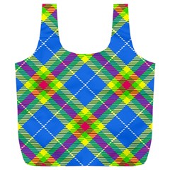 Clown Costume Plaid Striped Full Print Recycle Bag (xl) by SpinnyChairDesigns