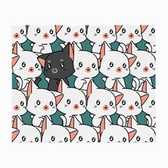 Seamless-cute-cat-pattern-vector Small Glasses Cloth by Sobalvarro