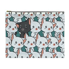 Seamless-cute-cat-pattern-vector Cosmetic Bag (xl) by Sobalvarro