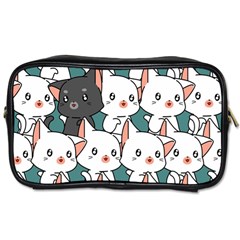 Seamless-cute-cat-pattern-vector Toiletries Bag (one Side) by Sobalvarro
