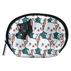 Seamless-cute-cat-pattern-vector Accessory Pouch (medium) by Sobalvarro