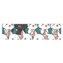 Seamless-cute-cat-pattern-vector Satin Scarf (oblong) by Sobalvarro