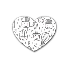 Cactus Heart Coaster (4 Pack)  by Sobalvarro