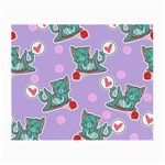 Playing cats Small Glasses Cloth (2 Sides) Front