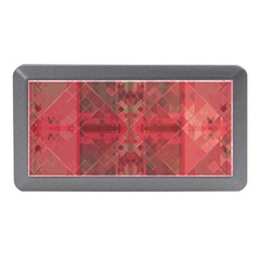 Indian Red Color Geometric Diamonds Memory Card Reader (mini) by SpinnyChairDesigns
