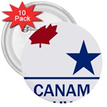CanAm Highway Shield  3  Buttons (10 pack) 