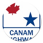 CanAm Highway Shield  Magnet 5  (Round)