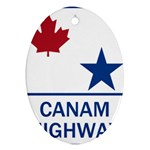 CanAm Highway Shield  Oval Ornament (Two Sides)