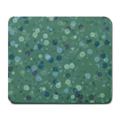 Green Color Polka Dots Pattern Large Mousepads by SpinnyChairDesigns