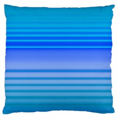 Blue Purple Color Stripes Ombre Large Flano Cushion Case (two Sides) by SpinnyChairDesigns