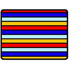 Red And Blue Contrast Yellow Stripes Double Sided Fleece Blanket (large)  by tmsartbazaar