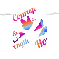 Strength Courage Hope Butterflies  Lightweight Drawstring Pouch (xl) by CHeartDesigns