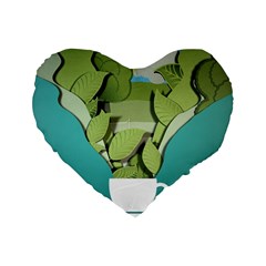 Illustrations Drink Standard 16  Premium Flano Heart Shape Cushions
