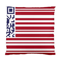 Qr-code & Barcode American Flag Standard Cushion Case (two Sides) by abbeyz71