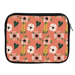 Flower Pink Brown Pattern Floral Apple Ipad 2/3/4 Zipper Cases by Alisyart