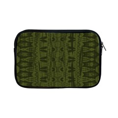 Army Green Color Batik Apple Ipad Mini Zipper Cases by SpinnyChairDesigns