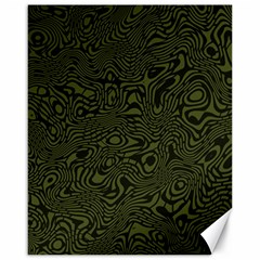 Army Green And Black Stripe Camo Canvas 16  X 20  by SpinnyChairDesigns