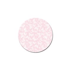Ballet Pink White Color Butterflies Batik  Golf Ball Marker (10 Pack) by SpinnyChairDesigns