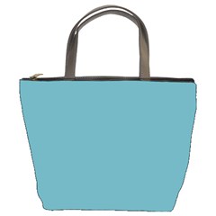 True Cadet Blue Teal Color Bucket Bag by SpinnyChairDesigns
