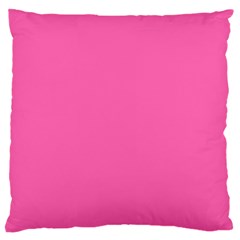 Hot Hollywood Pink Color Standard Flano Cushion Case (two Sides) by SpinnyChairDesigns
