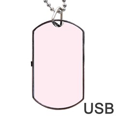 Lavender Blush Pink Color Dog Tag Usb Flash (one Side) by SpinnyChairDesigns