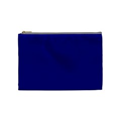 True Navy Blue Color Cosmetic Bag (medium) by SpinnyChairDesigns
