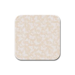 Champagne And White Butterflies Batik Rubber Square Coaster (4 Pack)  by SpinnyChairDesigns