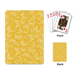 Saffron Yellow Butterflies Batik Playing Cards Single Design (rectangle) by SpinnyChairDesigns