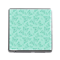 Biscay Green Monarch Butterflies Memory Card Reader (square 5 Slot) by SpinnyChairDesigns