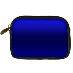 Cobalt Blue Gradient Ombre Color Digital Camera Leather Case by SpinnyChairDesigns