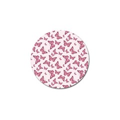 Blush Pink Color Butterflies Golf Ball Marker by SpinnyChairDesigns