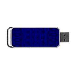 Cobalt Blue Color Batik Portable Usb Flash (two Sides) by SpinnyChairDesigns