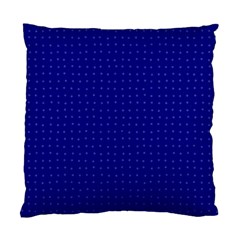 Navy Blue Color Polka Dots Standard Cushion Case (one Side) by SpinnyChairDesigns