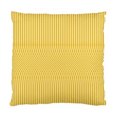 Saffron Yellow Color Stripes Standard Cushion Case (one Side) by SpinnyChairDesigns