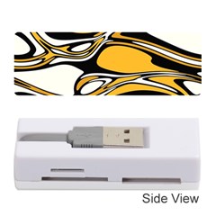 Black Yellow White Abstract Art Memory Card Reader (stick) by SpinnyChairDesigns