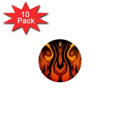 Fire And Flames Pattern 1  Mini Magnet (10 Pack) 