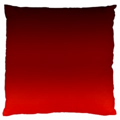 Scarlet Red Ombre Gradient Large Flano Cushion Case (two Sides) by SpinnyChairDesigns