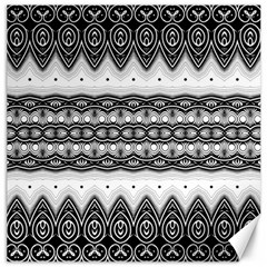 Boho Black And White  Canvas 20  X 20  by SpinnyChairDesigns