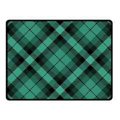 Biscay Green Black Plaid Fleece Blanket (small) by SpinnyChairDesigns