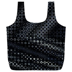 Black Abstract Pattern Full Print Recycle Bag (xxl) by SpinnyChairDesigns