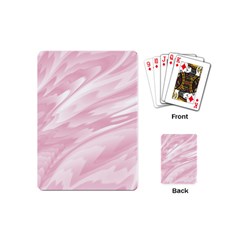 Pastel Pink Feathered Pattern Playing Cards Single Design (mini) by SpinnyChairDesigns