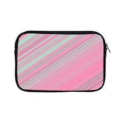 Turquoise And Pink Striped Apple Ipad Mini Zipper Cases by SpinnyChairDesigns