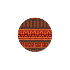 Boho Aztec Rust Orange Color Stripes Golf Ball Marker (10 Pack) by SpinnyChairDesigns