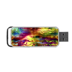 Electric Tie Dye Colors Portable Usb Flash (one Side) by SpinnyChairDesigns
