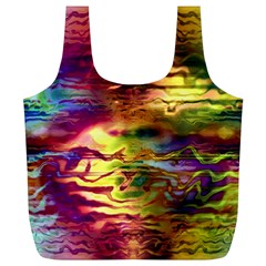 Electric Tie Dye Colors Full Print Recycle Bag (xl) by SpinnyChairDesigns